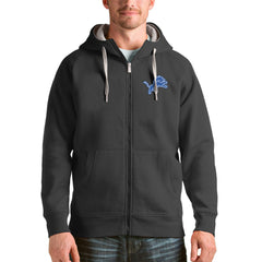 Detroit Lions Antigua Victory Full-Zip Hoodie - Charcoal - NFL