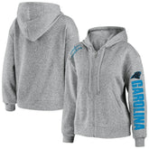 Carolina Panthers WEAR by Erin Andrews Women's Full-Zip Hoodie - Heathered Gray - NFL