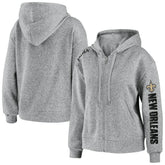 New Orleans Saints WEAR by Erin Andrews Women's Full-Zip Hoodie - Heathered Gray - NFL