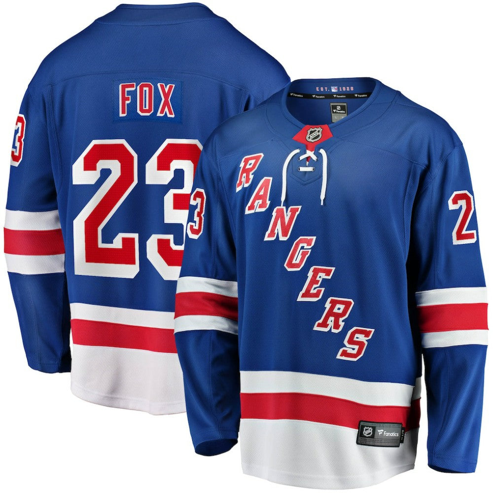 Adam Fox New York Rangers Fanatics Home Breakaway Replica Jersey - Blue | Fanatics Clearance