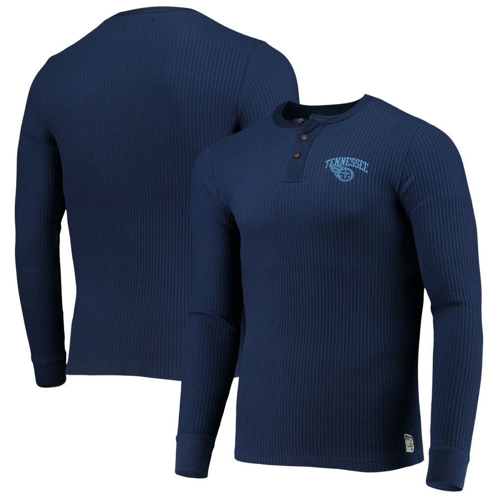 Tennessee Titans Junk Food Thermal Henley Long Sleeve T-Shirt - Navy - NFL