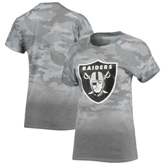 Las Vegas Raiders Juniors Beth Camo Dip-Dye T-Shirt - Gray/Black - NFL