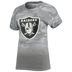 Las Vegas Raiders Juniors Beth Camo Dip-Dye T-Shirt - Gray/Black - NFL