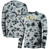 New Orleans Saints New Era Tie-Dye Long Sleeve T-Shirt - Black - NFL