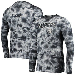 Las Vegas Raiders New Era Tie-Dye Long Sleeve T-Shirt - Black - NFL