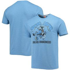 Dallas Mavericks Homage NBA x Grateful Dead Tri-Blend T-Shirt Blue