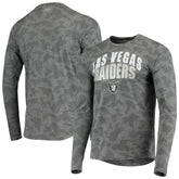 Las Vegas Raiders MSX by Michael Strahan Camo Performance Long Sleeve T-Shirt - Black - NFL
