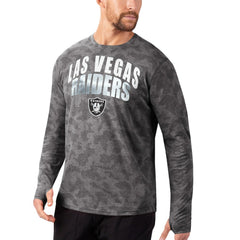 Las Vegas Raiders MSX by Michael Strahan Camo Performance Long Sleeve T-Shirt - Black - NFL
