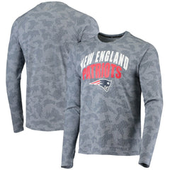 New England Patriots MSX by Michael Strahan Camo Performance Long Sleeve T-Shirt - Navy - NFL