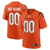 Cincinnati Bengals Alternate Game Custom Jersey - Orange - Nike