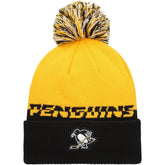 Pittsburgh Penguins adidas COLD.RDY Cuffed Knit Hat with Pom - Yellow/Black | Adidas Clearance