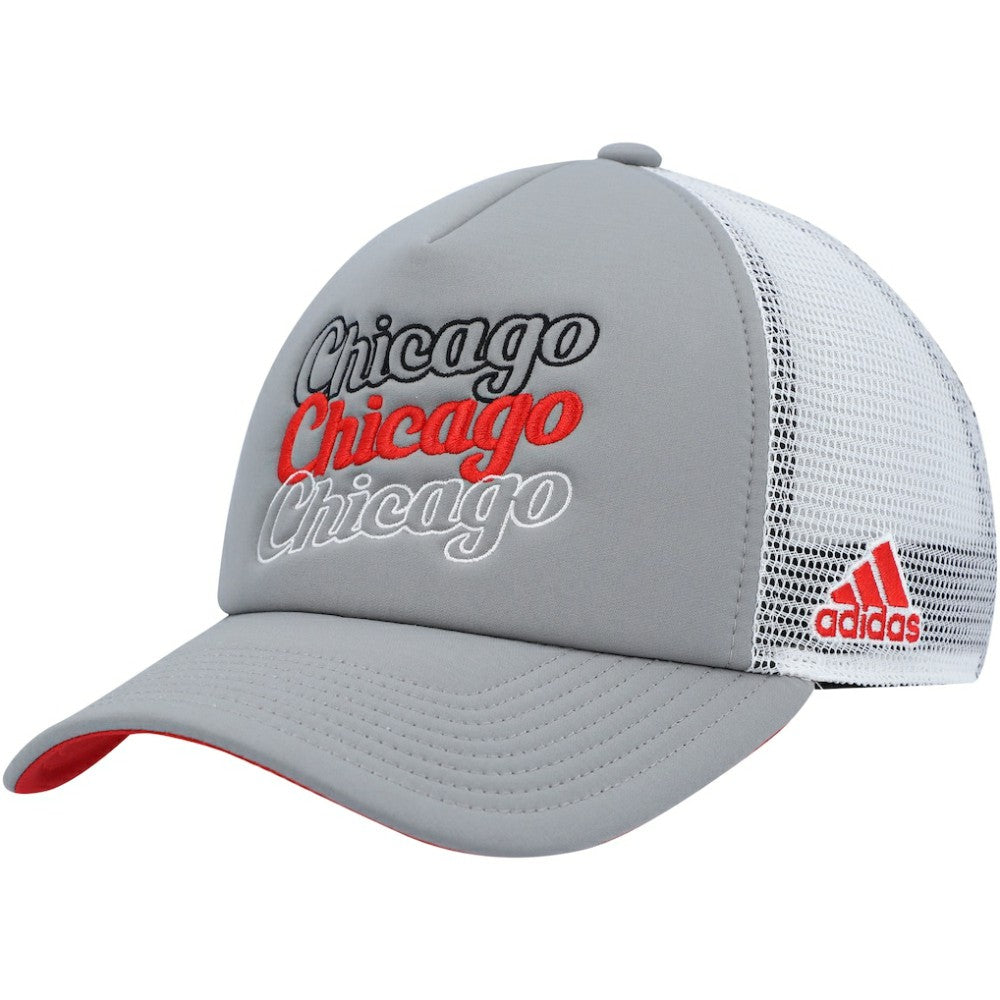 Chicago Blackhawks adidas Women's Foam Trucker Snapback Hat - Gray/White | Adidas discount