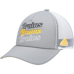 Boston Bruins adidas Women's Foam Trucker Snapback Hat - Gray/White | Adidas sale