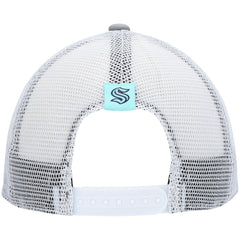 Seattle Kraken adidas Women's Foam Trucker Snapback Hat - Gray/White | Adidas on sale
