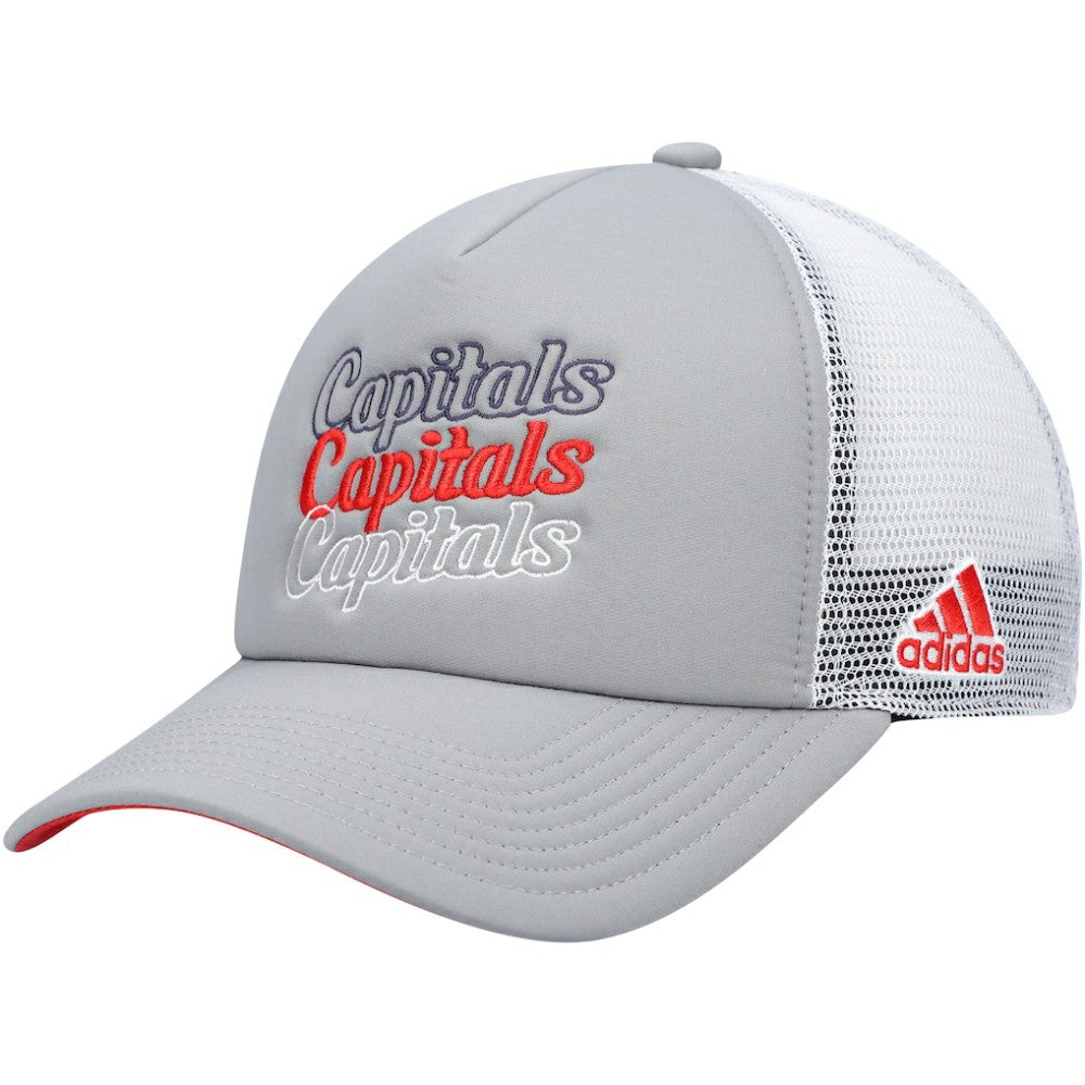 Washington Capitals adidas Women's Foam Trucker Snapback Hat - Gray/White | Adidas Clearance