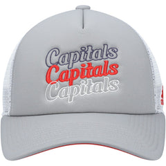 Washington Capitals adidas Women's Foam Trucker Snapback Hat - Gray/White | Adidas Clearance