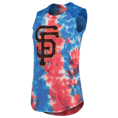 San Francisco Giants Majestic Threads Women's Tie-Dye Tri-Blend Muscle Tank Top Outlet