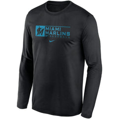 Miami Marlins Nike Authentic Collection Performance Long Sleeve T-Shirt Online