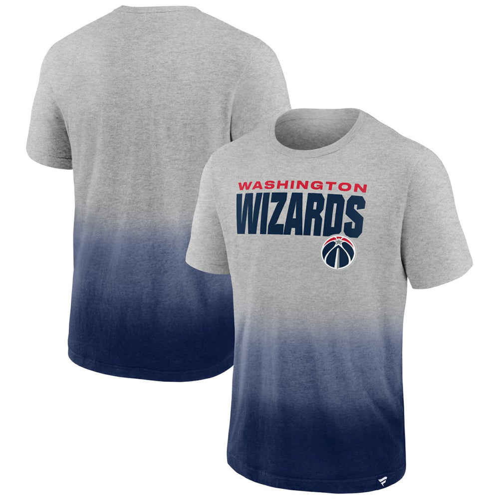Fanatics Washington Wizards Board Crasher Dip-Dye T-Shirt Heathered Gray/Navy