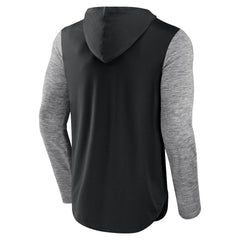 Fanatics Brooklyn Nets Deep Rotation Performance Pullover Hoodie Black/Heathered Charcoal