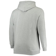 Mitchell & Ness Chicago Bulls Hardwood Classics Big & Tall Throwback Pullover Hoodie Heathered Gray