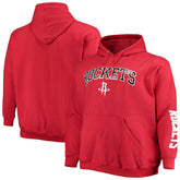 Fanatics Houston Rockets Big & Tall Team Wordmark Pullover Hoodie Red