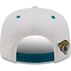 Jacksonville Jaguars New Era Sparky Original 9FIFTY Snapback Hat - White/Teal - NFL