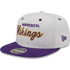 Minnesota Vikings New Era Sparky Original 9FIFTY Snapback Hat - White/Purple - NFL