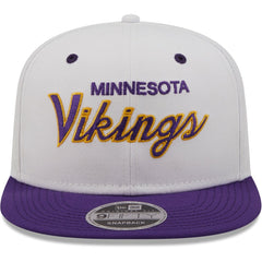 Minnesota Vikings New Era Sparky Original 9FIFTY Snapback Hat - White/Purple - NFL