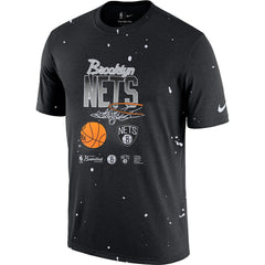 Nike Brooklyn Nets Courtside Splatter T-Shirt Black