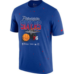 Nike Philadelphia 76ers Courtside Splatter T-Shirt Royal