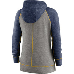 Milwaukee Brewers Nike Women's Split Wordmark Gym Vintage Raglan Lightweight Full-Zip Hoodie Discount