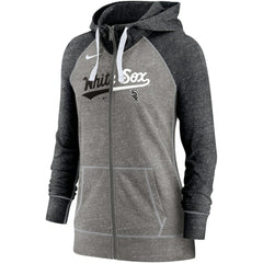 Chicago White Sox Nike Women's Split Wordmark Gym Vintage Raglan Lightweight Full-Zip Hoodie Online