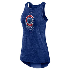Chicago Cubs Nike Women's Logo Fade High Neck Performance Tank Top for sale