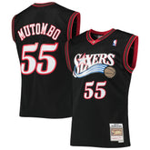 Mitchell & Ness Dikembe Mutombo Philadelphia 76ers Hardwood Classics Swingman Jersey Black