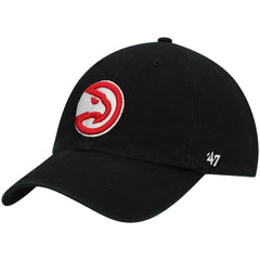 47 brand Atlanta Hawks '47 Core Logo Clean Up Adjustable Hat Black