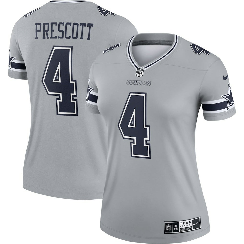 Dak Prescott Dallas Cowboys Women's Legend Player Performance Top - Gray - Nike