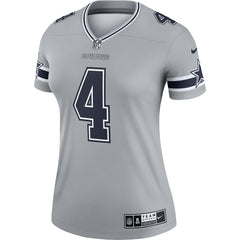 Dak Prescott Dallas Cowboys Women's Legend Player Performance Top - Gray - Nike