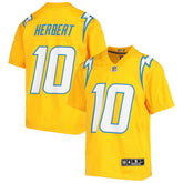Justin Herbert Los Angeles Chargers Youth Inverted Team Game Jersey - Gold - Nike