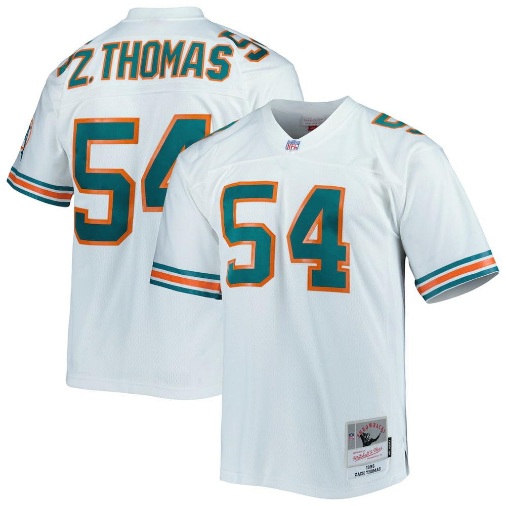 Zach Thomas Miami Dolphins Legacy Replica Jersey - White - Mitchell & Ness