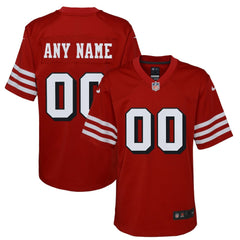 San Francisco 49ers Youth Alternate Custom Game Jersey - Scarlet - Nike