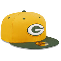 Green Bay Packers New Era Flipside 2Tone 59FIFTY Fitted Hat - Gold/Green - NFL