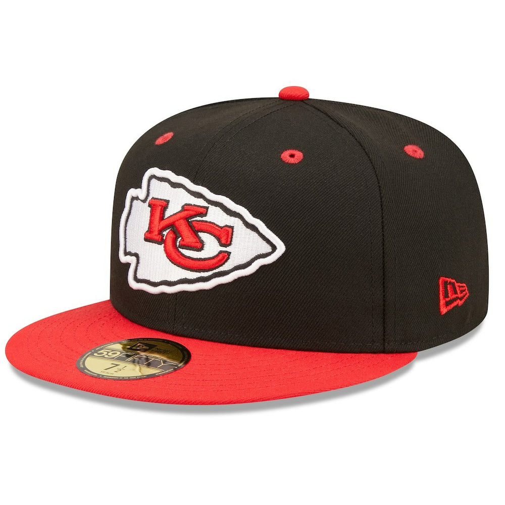 Kansas City Chiefs New Era Flipside 2Tone 59FIFTY Fitted Hat - Black/Red - NFL