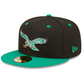 Philadelphia Eagles New Era Flipside 2Tone 59FIFTY Fitted Hat - Black/ - NFL