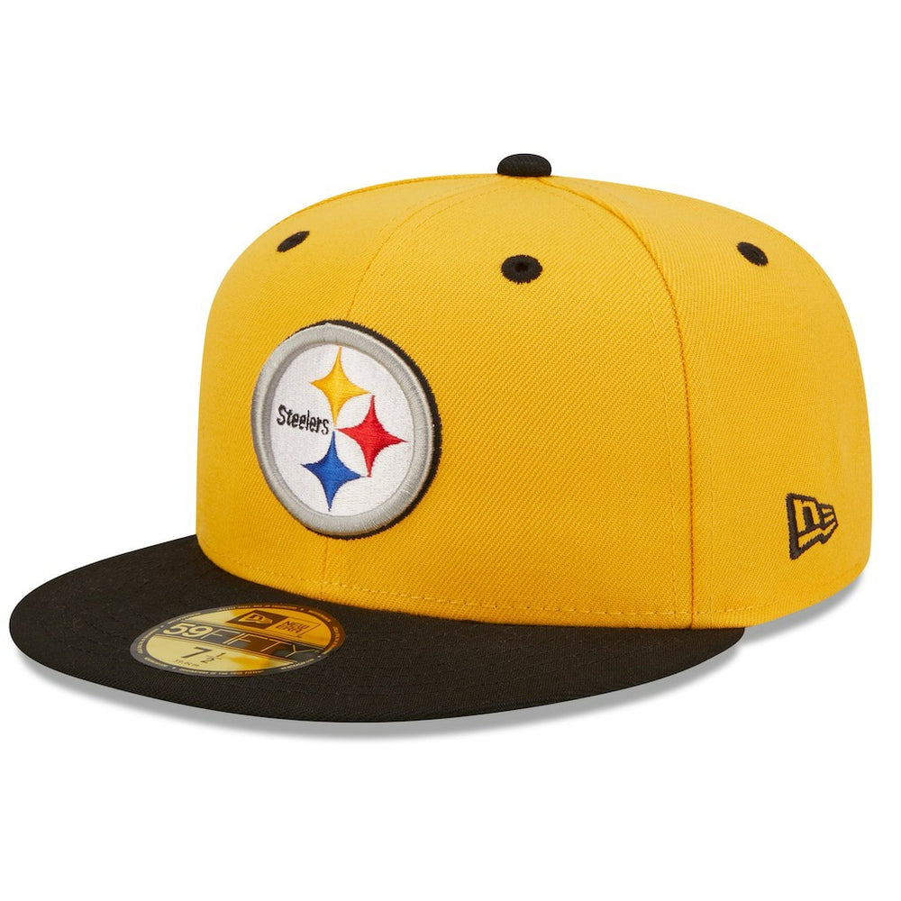 Pittsburgh Steelers New Era Flipside 2Tone 59FIFTY Fitted Hat - Gold/Black - NFL