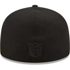 Miami Dolphins New Era Team Black on Black Alternate Logo 59FIFTY Fitted Hat - NFL