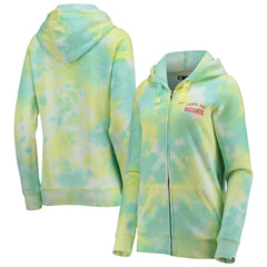 Tampa Bay Buccaneers New Era Women's Ice-Dye Full-Zip Hoodie - White - NFL