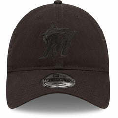 Miami Marlins New Era Black On Black Core Classic 2.0 9TWENTY Adjustable Hat for sale