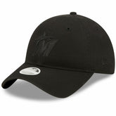 Miami Marlins New Era Women's Black on Black Core Classic II 9TWENTY Adjustable Hat Discount