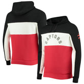 Toronto Raptors Junk Food Wordmark Colorblock Fleece Pullover Hoodie Black/White